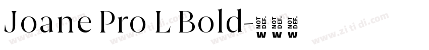Joane Pro L Bold字体转换